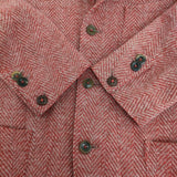 45R/45rpm シェットランドヘリンボンジャケット サイズ4 定価75900円 テーラードジャケット レッド メンズ フォーティーファイブアールピーエム【中古】5-1108T♪