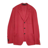 TOMORROWLAND コットンシルク 鹿の子ジャージー3B テーラードジャケット レッド メンズ トゥモローランド【中古】5-1228M∞