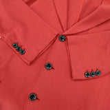 TOMORROWLAND コットンシルク 鹿の子ジャージー3B テーラードジャケット レッド メンズ トゥモローランド【中古】5-1228M∞