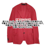 TOMORROWLAND コットンシルク 鹿の子ジャージー3B テーラードジャケット レッド メンズ トゥモローランド【中古】5-1228M∞