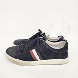 MONCLER LA MONACO スエード サイズ40 スニーカー ネイビー メンズ モンクレール【中古】6-0202G◎