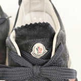 MONCLER LA MONACO スエード サイズ40 スニーカー ネイビー メンズ モンクレール【中古】6-0202G◎