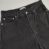 MACKINTOSH PHILOSOPHY ボタンフライ ワイド ジーンズ デニムパンツ ブラック メンズ マッキントッシュフィロソフィー【中古】5-1220G∞