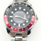 BENTLEY CREPHA 日本製 ソーラー アナログ 10気圧防水 腕時計 シルバー メンズ ベントレー【中古】5-1130G∞