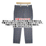 TAKEO KIKUCHI CITY SETTER チェック ポリエステル スラックス パンツ ブルー グレー メンズ タケオキクチ【中古】6-0411G∞