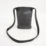 Hender Scheme cow shoulder small 定価19800円 革 レザー ミニバッグ ショルダーバッグ ブラック メンズ エンダースキーマ【中古】5-1125G◎