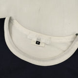 GANRYU ウール コットン 切替 長袖Ｔシャツ カットソー ロンＴ AD2014 ネイビー ホワイト メンズ ガンリュウ【中古】5-1228M∞