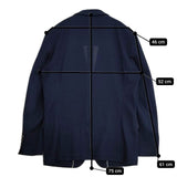 PAUL SMITH COLLECTION コットン 2B 背抜き ニット テーラードジャケット ネイビー メンズ ポールスミスコレクション【中古】5-1228M∞