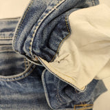 RESOLUTE 711 W28 革パッチ ボタンフライ ジーンズ 日本製 デニムパンツ ライトブルー メンズ リゾルト【中古】5-1228G∞