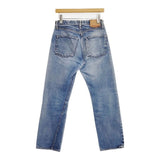 RESOLUTE 710 W28 紙パッチ ボタンフライ ジーンズ 日本製 デニムパンツ ライトブルー メンズ リゾルト【中古】5-1228G∞