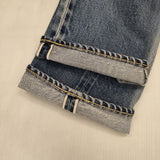 RESOLUTE 710 W28 紙パッチ ボタンフライ ジーンズ 日本製 デニムパンツ ライトブルー メンズ リゾルト【中古】5-1228G∞