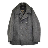 Rhythm of Life/UNITED ARROWS Harris Tweed ハリスツイード L ピーコート グレー メンズ リズムオブライフ/ユナイテッドアローズ【中古】5-1108T♪