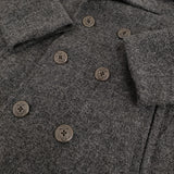 Rhythm of Life/UNITED ARROWS Harris Tweed ハリスツイード L ピーコート グレー メンズ リズムオブライフ/ユナイテッドアローズ【中古】5-1108T♪