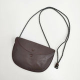 PORTER/KAPTAIN SUNSHINE Round Pouch レザーゴート 革 定価22000円 ポーチ ショルダーバッグ ブラウン メンズ ポーター/キャプテン サンシャイン【中古】6-0107G∞