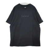 Yohji Yamamoto POUR HOMME/NEW ERA ロゴ刺繍 XL 半袖Ｔシャツ カットソー ブラック メンズ ヨウジヤマモトプールオム/ニューエラ【中古】6-0601S∞