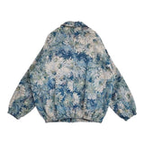 Suggestion ゴブラン織り 花柄 ジャケット ブルゾン ブルー メンズ サジェッション【中古】5-1228M∞
