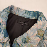 Suggestion ゴブラン織り 花柄 ジャケット ブルゾン ブルー メンズ サジェッション【中古】5-1228M∞