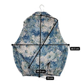 Suggestion ゴブラン織り 花柄 ジャケット ブルゾン ブルー メンズ サジェッション【中古】5-1228M∞