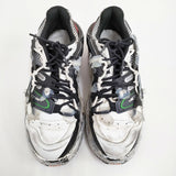 MAISON MARGIELA FUSION LOW TOP ヴィンテージ加工 ペンキ加工 サイズ41 スニーカー ホワイト ブラック メンズ メゾンマルジェラ【中古】5-1014G♪