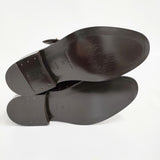 BALENCIAGA Crocodile God Buckle Leather Monk Shoes 39 革 ユニセックスサイズ シューズ・靴 ブラウン メンズ バレンシアガ【中古】5-1014G♪