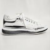 Alexander McQueen Oversized Sneaker ペイント サイズ41 革 スニーカー ホワイト メンズ アレキサンダーマックイーン【中古】5-1014G♪
