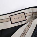 GUCCI パナマウール モヘア スラックス サイズ48 672086 Z6724 パンツ ブラック メンズ グッチ【中古】5-1014M♪