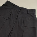 FOXEY NEW YORK タキシードキュロット ショートパンツ ハーフパンツ ショーツ ネイビー レディース フォクシー ニューヨーク【中古】6-0601S∞