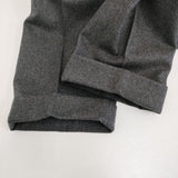 UNITED ARROWS サージ ノープリーツ テーパードパンツ 裾ダブル仕上げ 定価23980円 スラックス パンツ チャコールグレー メンズ ユナイテッドアローズ【中古】5-1205T∞