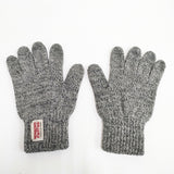 NEWBERRY KNITTING USA製 Rag Wool Glove no lined knit leather deerskin ウール レザー 革 手袋 グレー メンズ ニューベリーニッティング【中古】5-1125T◎