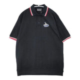 HYSTERIC GLAMOUR HYS DEVILワッペン ポロ衿シャツ 定価25300円 半袖 ポロシャツ 25SS ブラック メンズ ヒステリックグラマー【中古】6-0601S∞