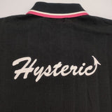 HYSTERIC GLAMOUR HYS DEVILワッペン ポロ衿シャツ 定価25300円 半袖 ポロシャツ 25SS ブラック メンズ ヒステリックグラマー【中古】6-0601S∞