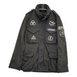 HYSTERIC GLAMOUR LED ZEPPELIN M-65 レッドツェッペリン ライナーベスト付き ミリタリージャケット ブラック メンズ ヒステリックグラマー【中古】5-1210T♪