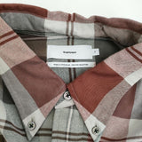 Graphpaper Viscose check oversized b.d. shirt 定価35200円 GM223-50197 チェック 長袖シャツ グレー メンズ グラフペーパー【中古】5-1205T∞