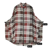 Graphpaper Viscose check oversized b.d. shirt 定価35200円 GM223-50197 チェック 長袖シャツ グレー メンズ グラフペーパー【中古】5-1205T∞