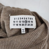Maison Martin Margiela 14 ウール エルボーパッチ レザー 革 タートルネック セーター ニット ベージュ メンズ メゾンマルタンマルジェラ【中古】5-1205T∞