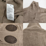 Maison Martin Margiela 14 ウール エルボーパッチ レザー 革 タートルネック セーター ニット ベージュ メンズ メゾンマルタンマルジェラ【中古】5-1205T∞