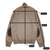 Maison Martin Margiela 14 ウール エルボーパッチ レザー 革 タートルネック セーター ニット ベージュ メンズ メゾンマルタンマルジェラ【中古】5-1205T∞