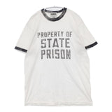 BOWWOW US PRISONER TRIM TEE サイズM 半袖Ｔシャツ カットソー ホワイト グレー メンズ バウワウ【中古】6-0507S∞