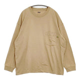 is-ness ポケット 長袖Ｔシャツ カットソー ロンＴ ベージュ メンズ イズネス【中古】6-0104M∞