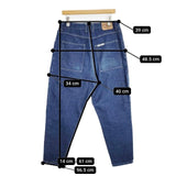 gourmet jeans TYPE3 LEAN ジーンズ サイズ32 テーパード デニムパンツ ブルー メンズ グルメジーンズ【中古】6-0104G∞