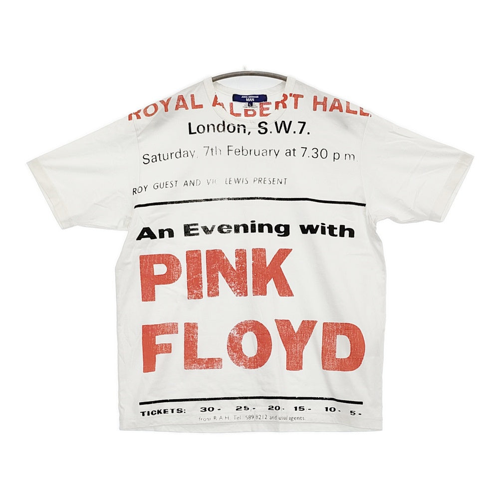 COMME des GARCONS JUNYA WATANABE MAN 綿度詰め天竺 PINK FLOID 半袖Ｔシャツ AD2024 ホワイト メンズ ジュンヤワタナベマン【中古】5-1022S♪ COMME des GARCONS JUNYA WATANABE MAN 綿度詰め天竺 PINK FLOID 半袖