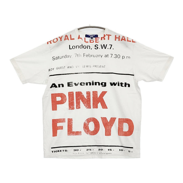 COMME des GARCONS JUNYA WATANABE MAN 綿度詰め天竺 PINK FLOID 半袖Ｔシャツ AD2024 ホワイト メンズ ジュンヤワタナベマン【中古】5-1022S♪