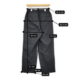 STILL BY HAND 2タックポリエステルパンツ 44 定価19800円 PT04251 イージー パンツ 25SS ブラック メンズ スティルバイハンド【中古】5-1022G♪