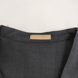 LAMOND. NO COLLAR SHARI JACKET 定価25300円 LM-O-113 サイズ2 ノーカラージャケット 25SS チャコールグレー メンズ ラモンド【中古】5-1022M♪