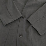 LAMOND. NO COLLAR SHARI JACKET 定価25300円 LM-O-113 サイズ2 ノーカラージャケット 25SS チャコールグレー メンズ ラモンド【中古】5-1022M♪