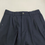 LAMOND. SEMI WIDE TROUSERS 定価19800円 LM-P-109 スラックス パンツ ネイビー メンズ ラモンド【中古】5-1205T∞