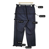 LAMOND. SEMI WIDE TROUSERS 定価19800円 LM-P-109 スラックス パンツ ネイビー メンズ ラモンド【中古】5-1205T∞