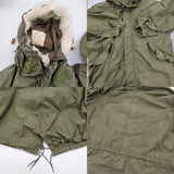 US.ARMY 70年代 M-65 フィッシュテールパーカー フルセット 米軍 モッズコート カーキ メンズ ユーエスアーミー/アメリカ軍【中古】5-1210T♪