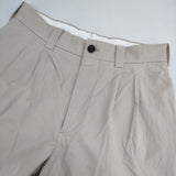 MARGARET HOWELL WASHED DENSE COTTON POPLIN TROUSERS 定価28600円 579-1140019 パンツ ベージュ メンズ マーガレットハウエル【中古】6-0411G∞