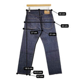 RESOLUTE ワンウォッシュの14オンスデニム 710 W29L29 ジーンズ デニムパンツ ネイビー メンズ リゾルト【中古】6-0104G∞